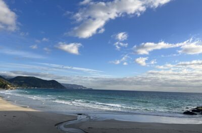 オンショア吹いてます。